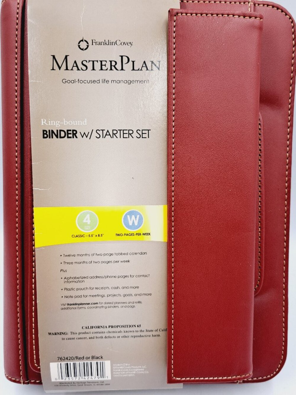 Master Plan Ring Binder Calendar Organizer With Handles